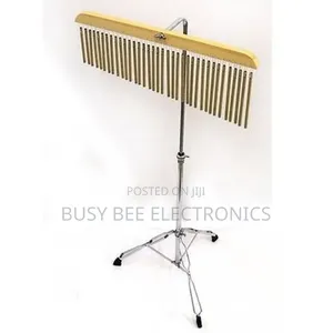 Drum Chimes With Natural Finish Wood Bar