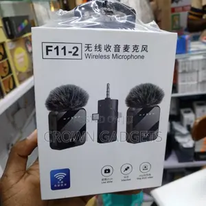 F11-2 Dual Wireless Lavalier Mic 3-in-1 for iPhone Android