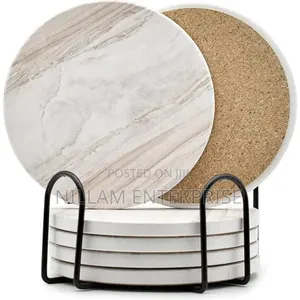 6 PCS Marble Style Ceramic Coasters