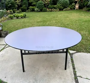 Round Table: Folding Wooden PVC Banquet Table