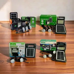 Modern Portable Home Solar Lighting System Kits With Led Bulbs