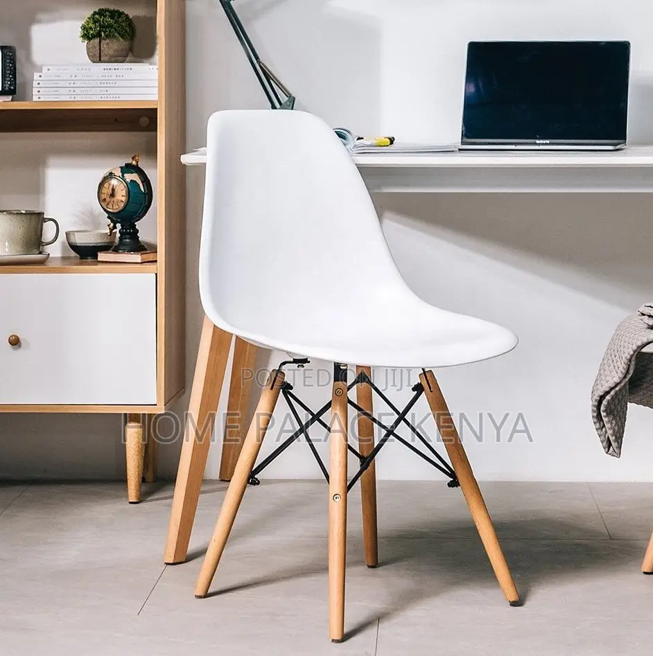 Dining Table: Scandinavian Eiffel Inspired White Chair
