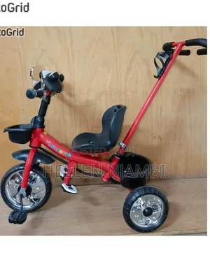 Baby Tricycle With Push Handle and Storage Basket