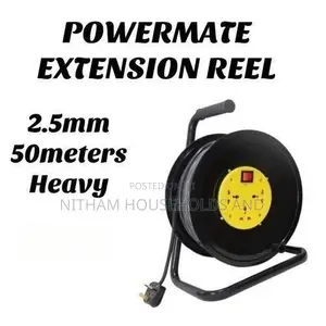 Powermate 50m 2.5mm Power Cable Extension Reel Fused 100% Coppe