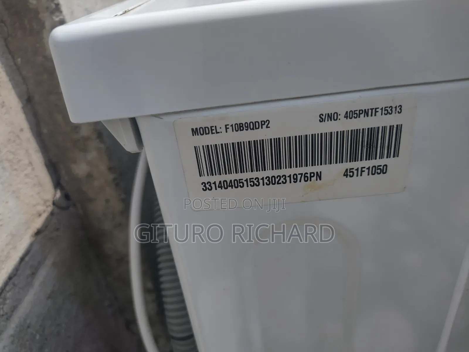 LG Washing Machine 7 Kg Wash Spin