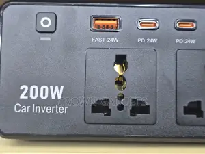 200W Car Inverter Dual AC Socket Fast Charging Adapter