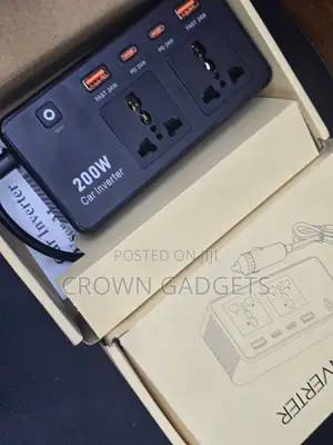 200W Vehicle Power Inverter for Laptop Phone Travel