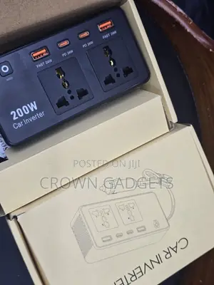 200W Car Charger Inverter With Dual AC USB Fast Charging