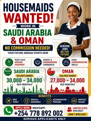 Housemaid Needed in Oman and Saudi Arabia