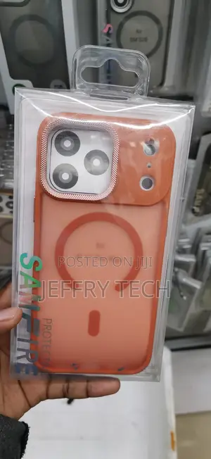 iPhone 17 Pro Max Translucent Orange MagSafe Protective Phone Case