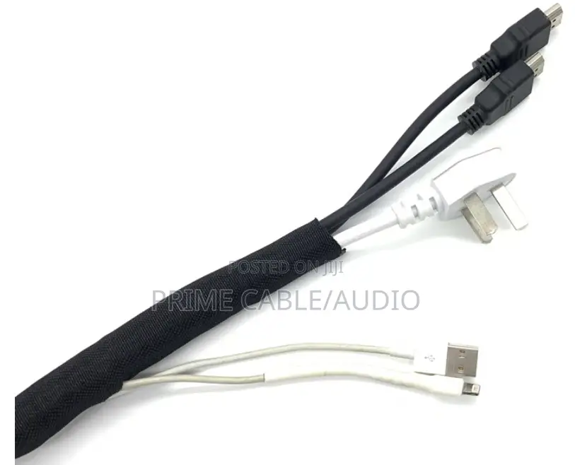 6mm Self-Closing Cable Management Sleeve - Black