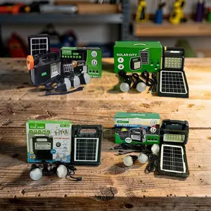Multi-Purpose Portable Home Solar Lighting System Kits With Led Bulbs