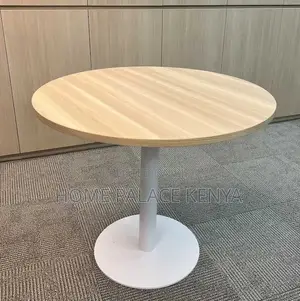 Round Table: Custom Discussion Beech and Silver Round Table