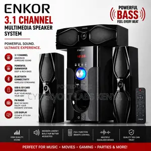 Channel Bluetooth Multimedia Speaker System With Subwoofer Remote