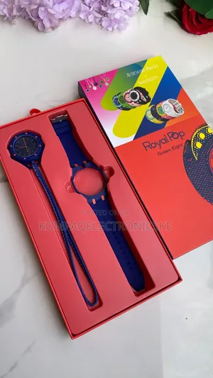 Trendy Ap X Swatch Royal Pop Rubber Straps Unisex Fashion Watches