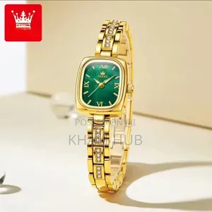 Olevs With Gold Colour Ladies Watch #3695