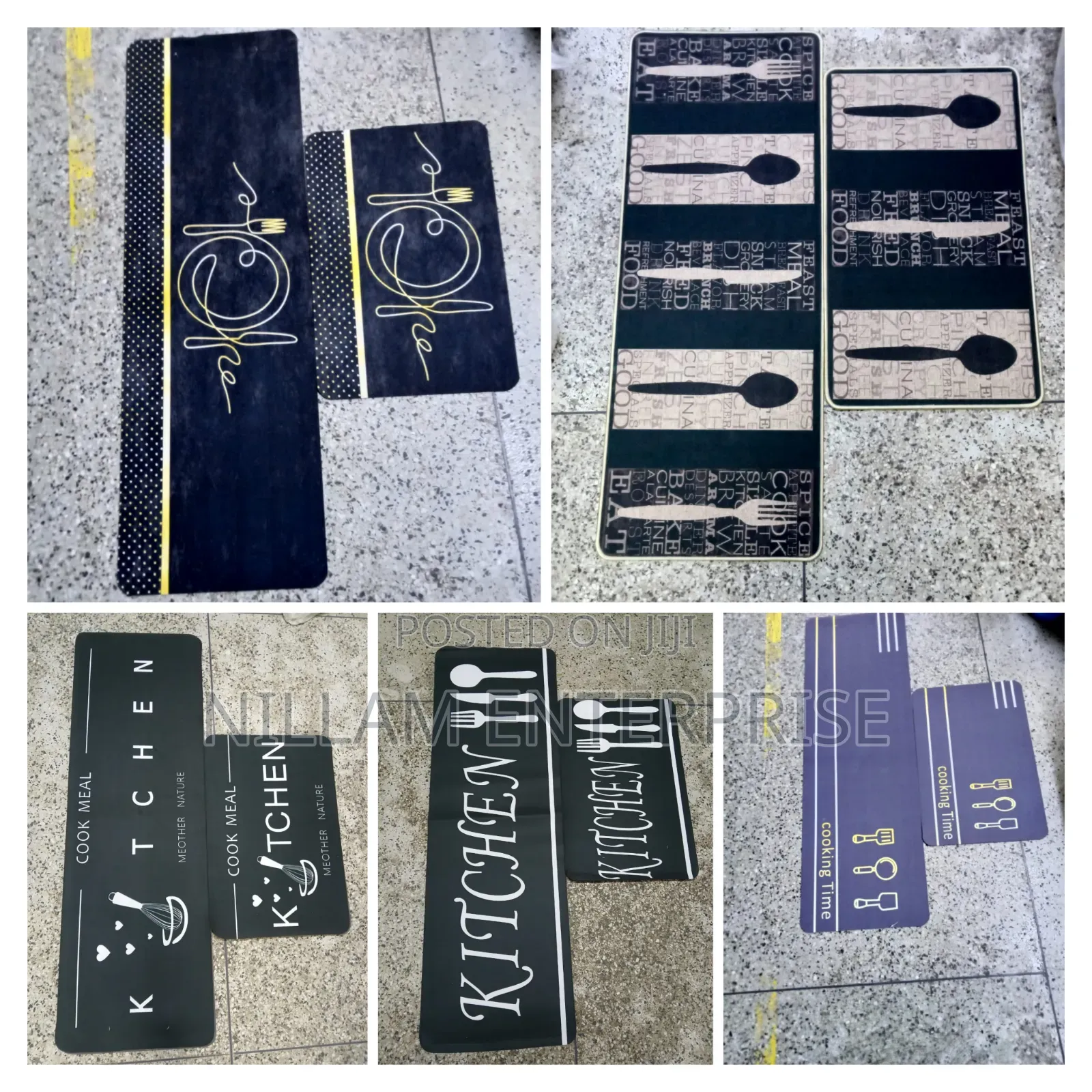 2pcs Kitchen Mats With Rubber Super Non-Slip Underside