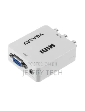 PC Computer VGA to AV / TV / RCA Converter 1080P W/ 3.5mm Audio Jack
