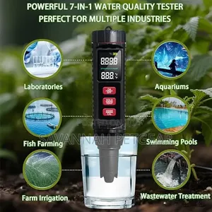Advanced 7-in-1 Water Tester, pH Meter TDS Meter, Salinity Tester