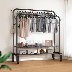 Heavy Duty Double Rail Clothes Rack