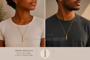 Gold Bullet Pendant Necklace | Minimalist Chain |Jewellery Accessory