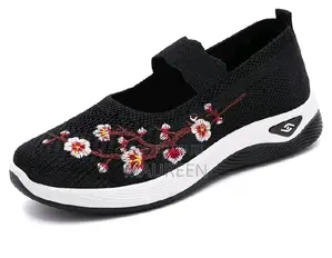 Black Flowered Ladies Rubber