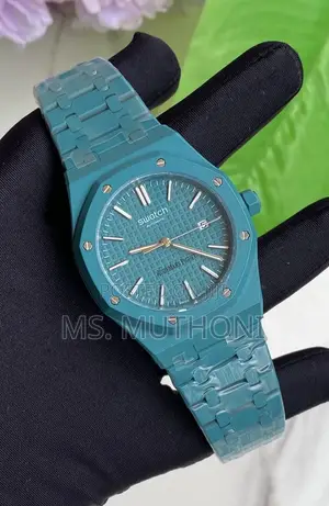 The Swatch X Audemars Piguet Automatic in Teal Colorway