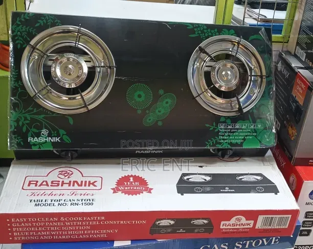 Rashnik Glass 2burner Gas Stove Code: RN-1500 Front Panel Glass