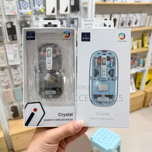 Wiwu Crystal Transparent Magnetic Transparent Wireless Mouse - Black