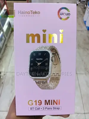 Haino Teko G19 Mini Smart Watch With 3 Set Strap for Ladies.