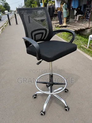 Ergonomic Drafting Counter Chair With Foot Ring
