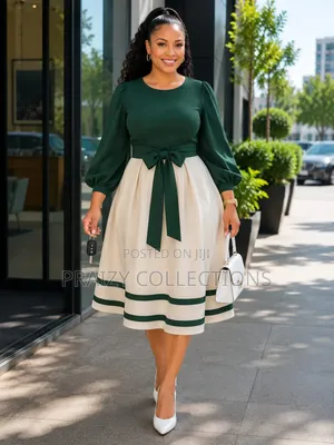 Grace Bow Waist Midi Dress