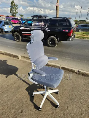 Executive Office Desk Chair -White Grey