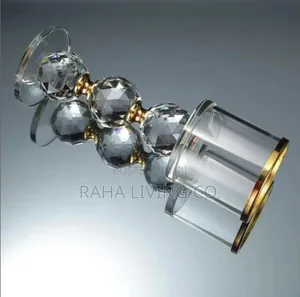 3pc Crystal Candle Holder Set