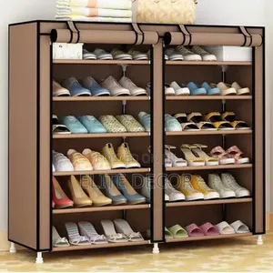 Generic Modern Adjustable Portable Double Shoe Rack – 36 Pair