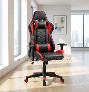 Gaming Chair: Red and Black Gaming Chair With Lumbar Support