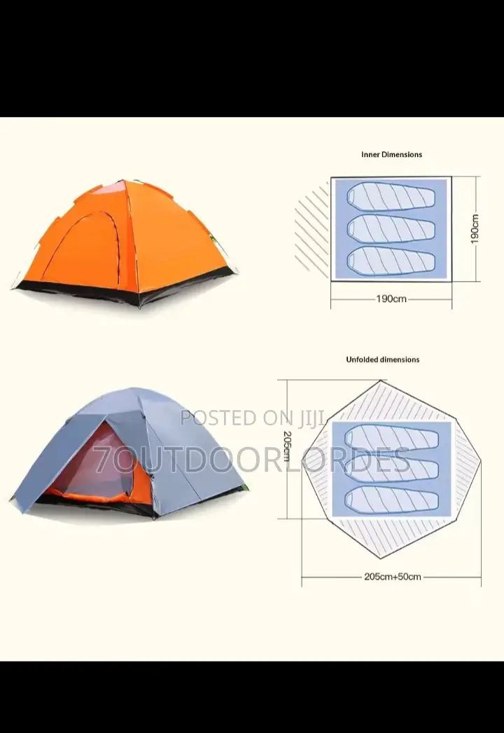 3-4 Person Double Layer Camping Tent