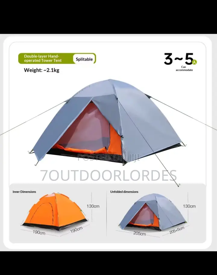 3-4 Person Double Layer Camping Tent