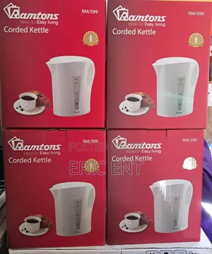 Ramtons RM/399-Corded Electric Kettle 1.7 LTRS- White (1YR WRTY)