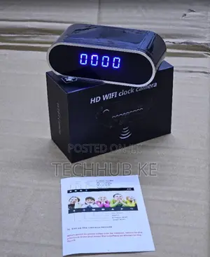 1080P WiFi Table Clock Hidden Camera With Motion Detection