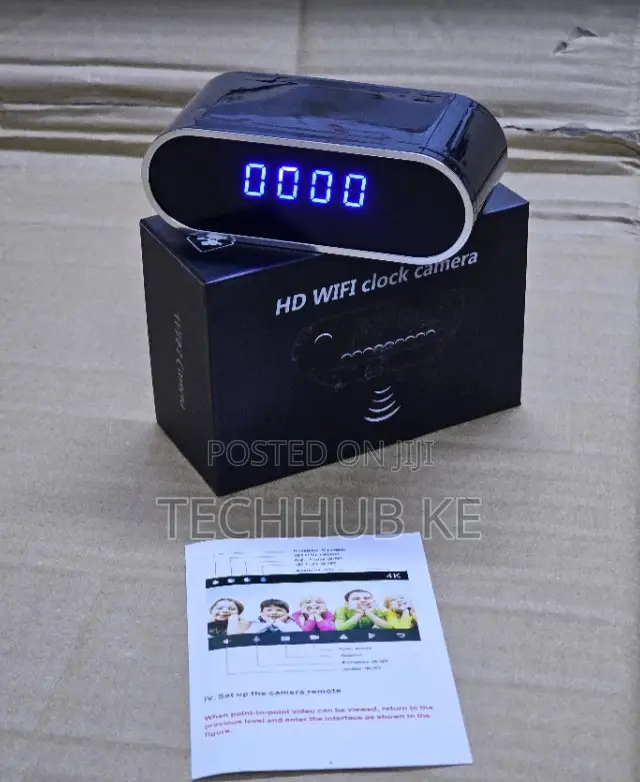 1080P WiFi Table Clock Hidden Camera With Motion Detection