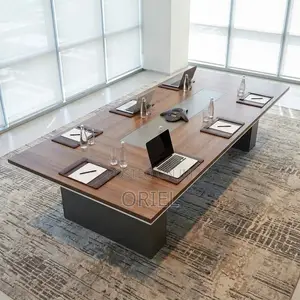 Office Boardroom Table : Executive 3-Meter Walnut Conference Desk