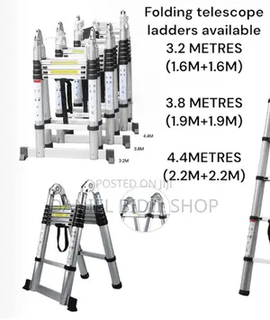 Double Sided Telescopic Ladders 2.5m+2.5m
