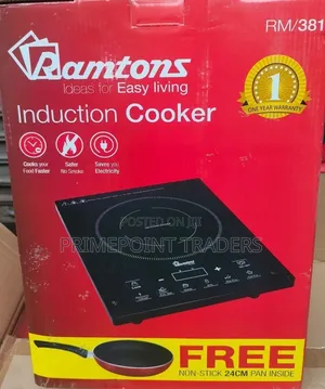 Compact Ramtons Induction Hot Plate With Free Cooking Pan