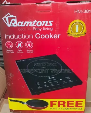 Compact Ramtons Induction Hot Plate With Free Cooking Pan
