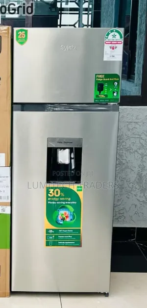 Syinix 210litres Double Door Fridge With Water Dispenser