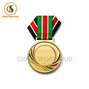 Premium Gold Award Medal With Kenya Lanyard