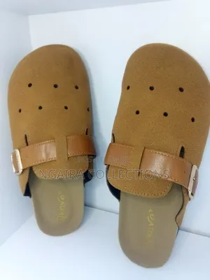 Suede Buckle Clogs