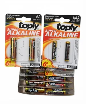 Toply Super Alkaline AA AAA Batteries.