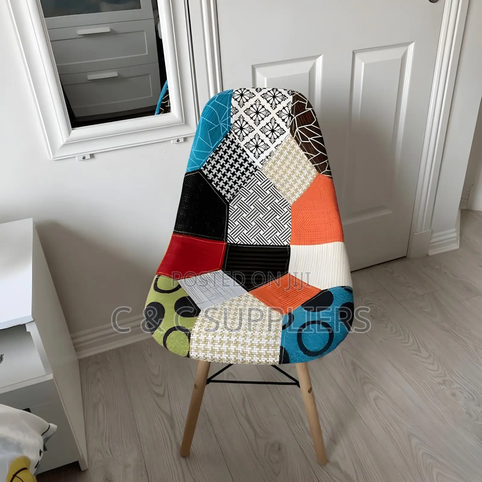 Fabric Patchwork Dining Chair